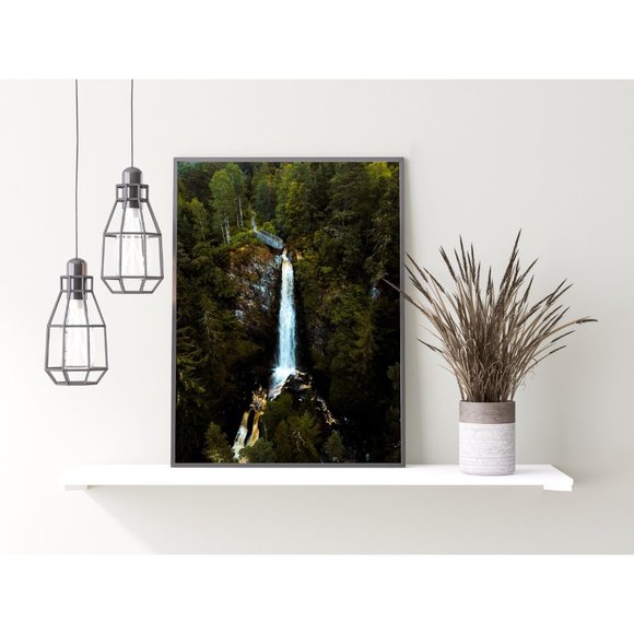 Plodda Falls, Scotland Waterfall Wall Art Design Poster Print Decor for Home - Picture 2 of 9